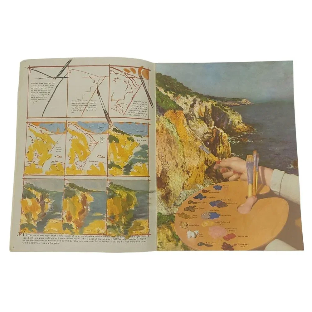 Vintage Painting Books Lot Of 3 Seascapes Landscapes Flowers Wildlife Nature Art